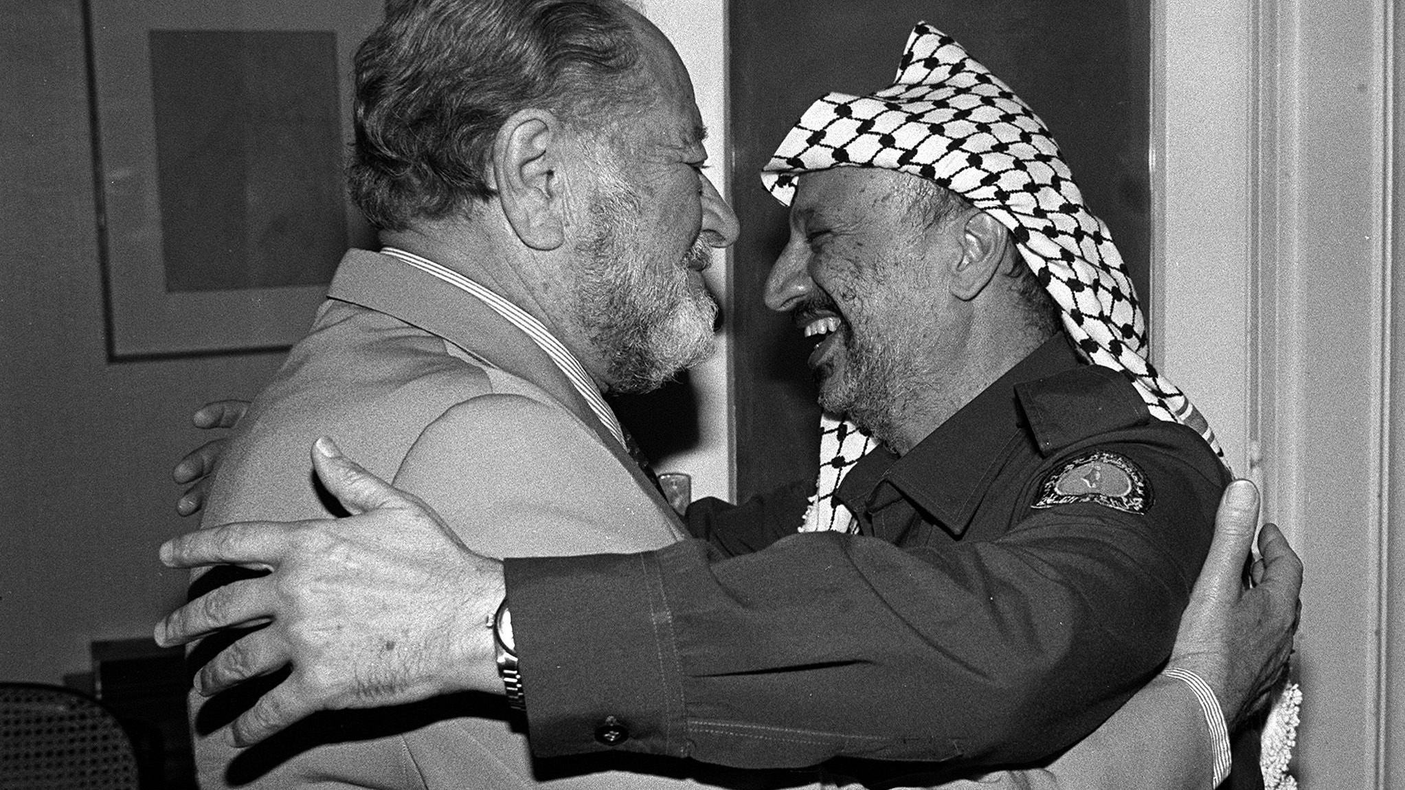 Bruno Kreisky mit Palästinenserpräsident Jassir Arafat.