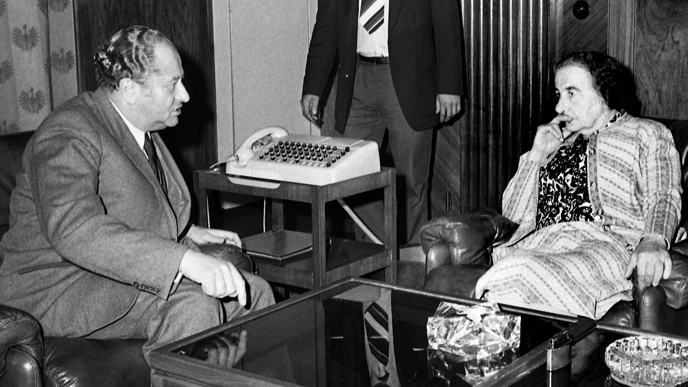 Golda Meir bei Bruno Kreisky zu Gast im Bundeskanzleramt.