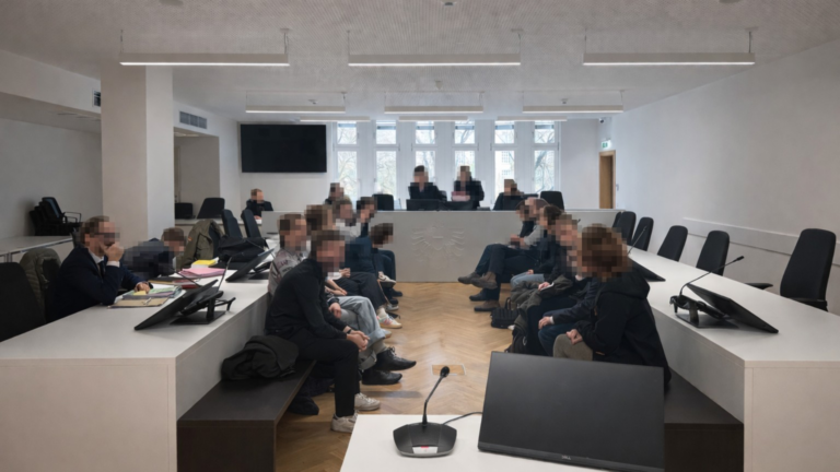 Blick in den Gerichtssaal am dritten Prozesstag im Straflandesgericht Wien.