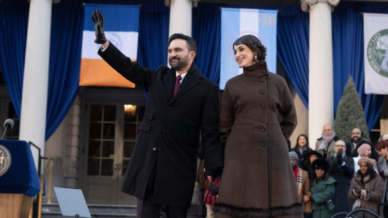 New Yorks Bürgermeister mit seiner Frau.
